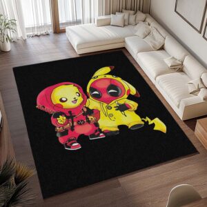Alternative view of Pikachu und Deadpool Teppich - TOK