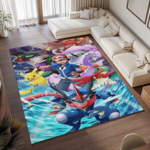 Alternative view of Pikachu Detektiv Alle Charaktere 1 Teppich - TOK
