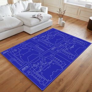 Alternative view of PlayStation Controller – Blau (Blueprint) Teppich - TOK