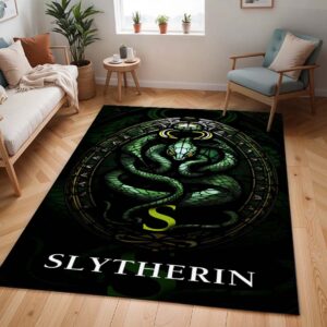 Haus Slytherin Harry Potter Grünes Logo 02 Teppich - TOK