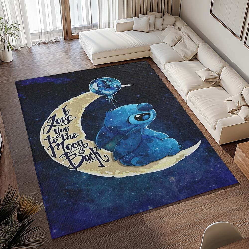 Stitch Ich liebe dich bis zum Mond und zurück Teppich - TOK – Bild 2