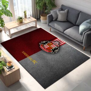 Alternative view of Sunderland A.F.C FC EFL Championship Leder-Hintergrund Teppich