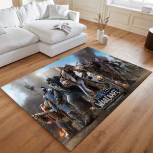 Alternative view of Die Allianz Armee World of Warcraft Hauptcharaktere 2 Teppich - TOK