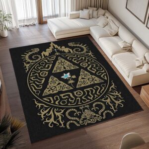 Alternative view of Die Legende von Zelda Breath of the Wild Triforce Teppich - TOK