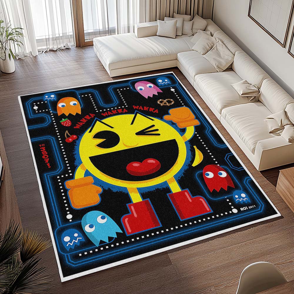 Waka Waka Pac-Man und Geister im Pac-Man-Spiel Teppich - TOK – Bild 2