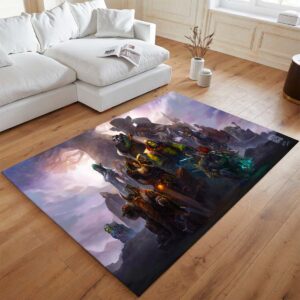 Alternative view of World of Warcraft Alle Charaktere Anduin Wrynn Thrall Vol'jin Muradin Bronzebart Teppich - TOK