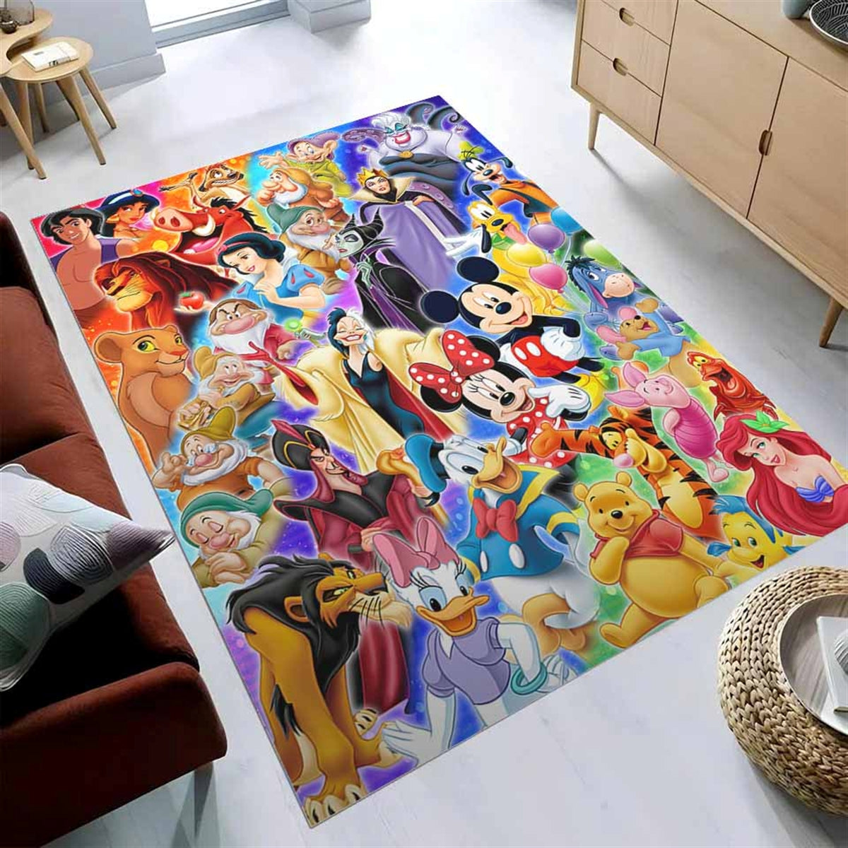Alle Charaktere Disney Teppich