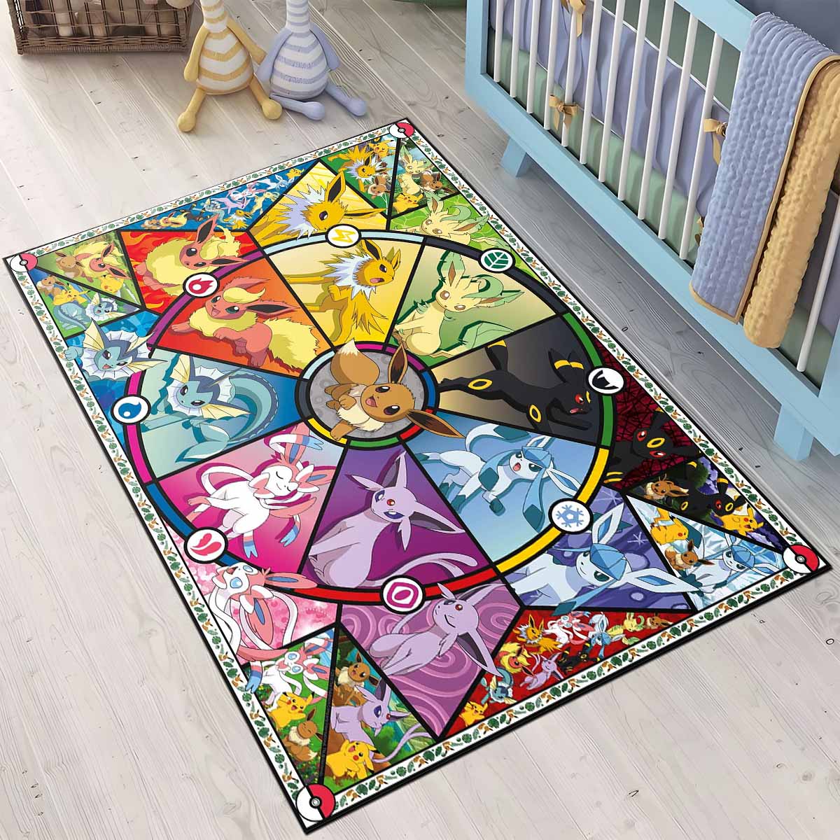 Alle Evoli-entwicklungen Pokmon All Eevee Evolutions Pokemon 1003 Teppich – Bild 3