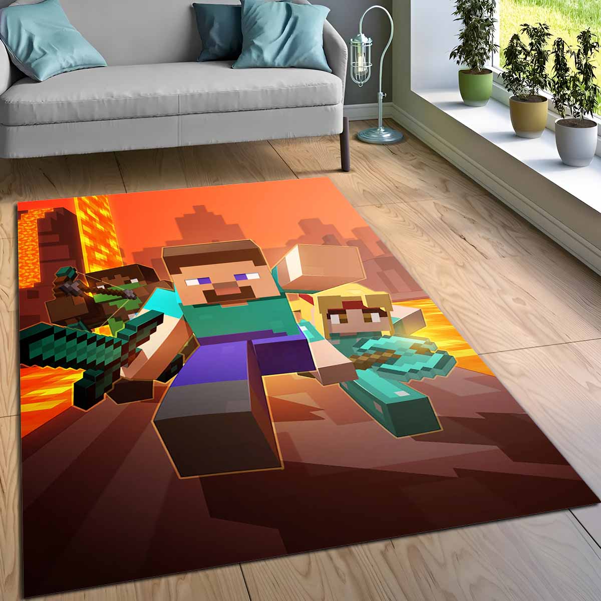 Alle Minecraft-charaktere 02 Teppich – Bild 3