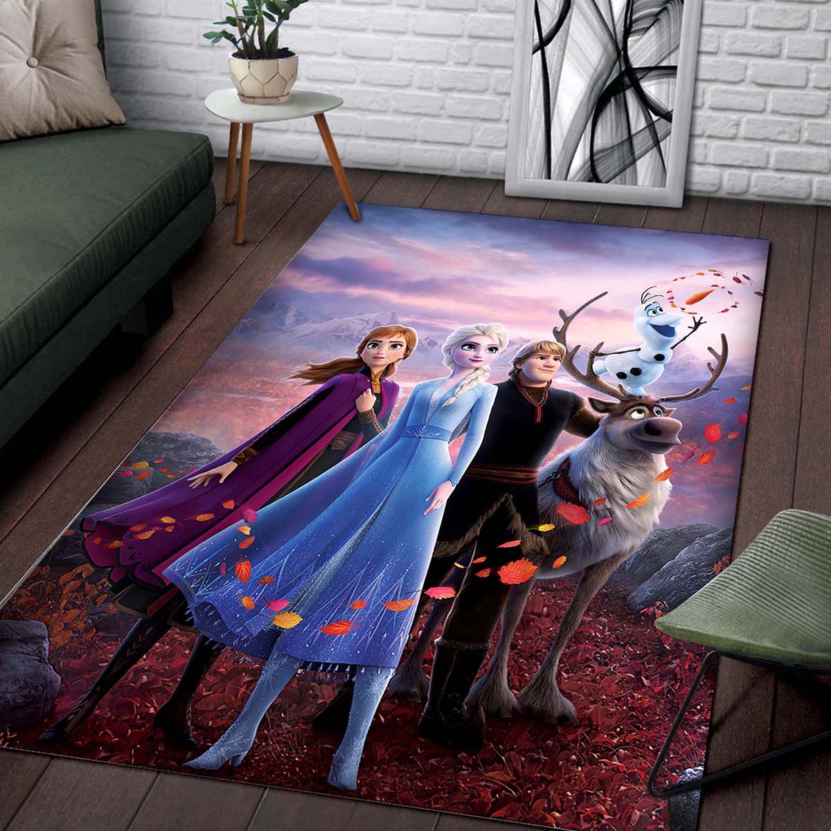 Anna Elsa Olaf Frozen Eisknigin Disney 4836 Teppich – Bild 2