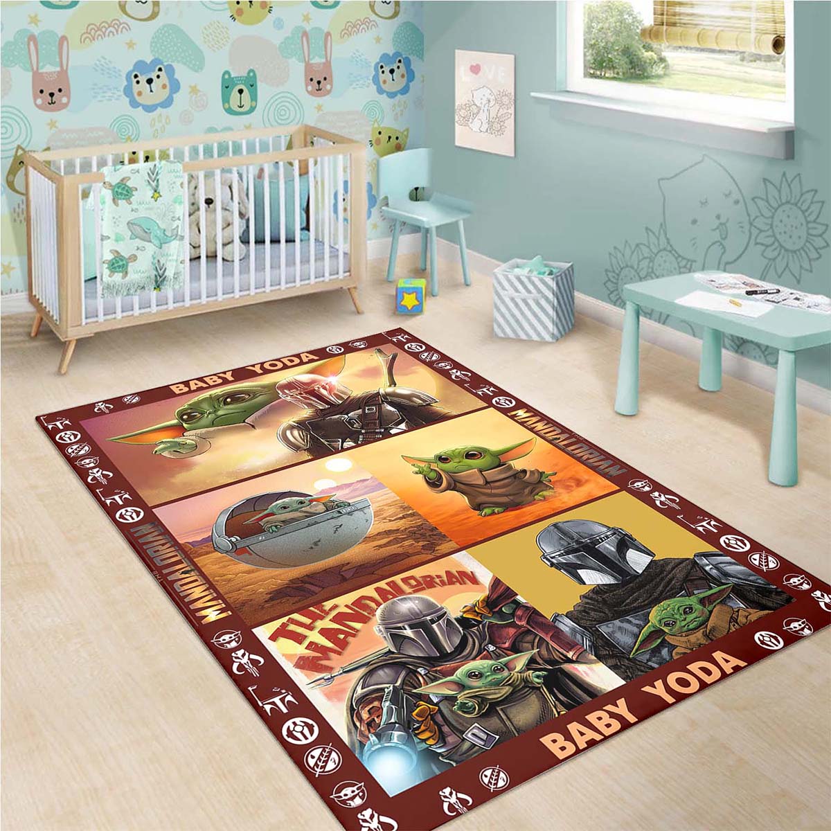 Baby Yoda Cute The Mandalorian Teppich – Bild 3