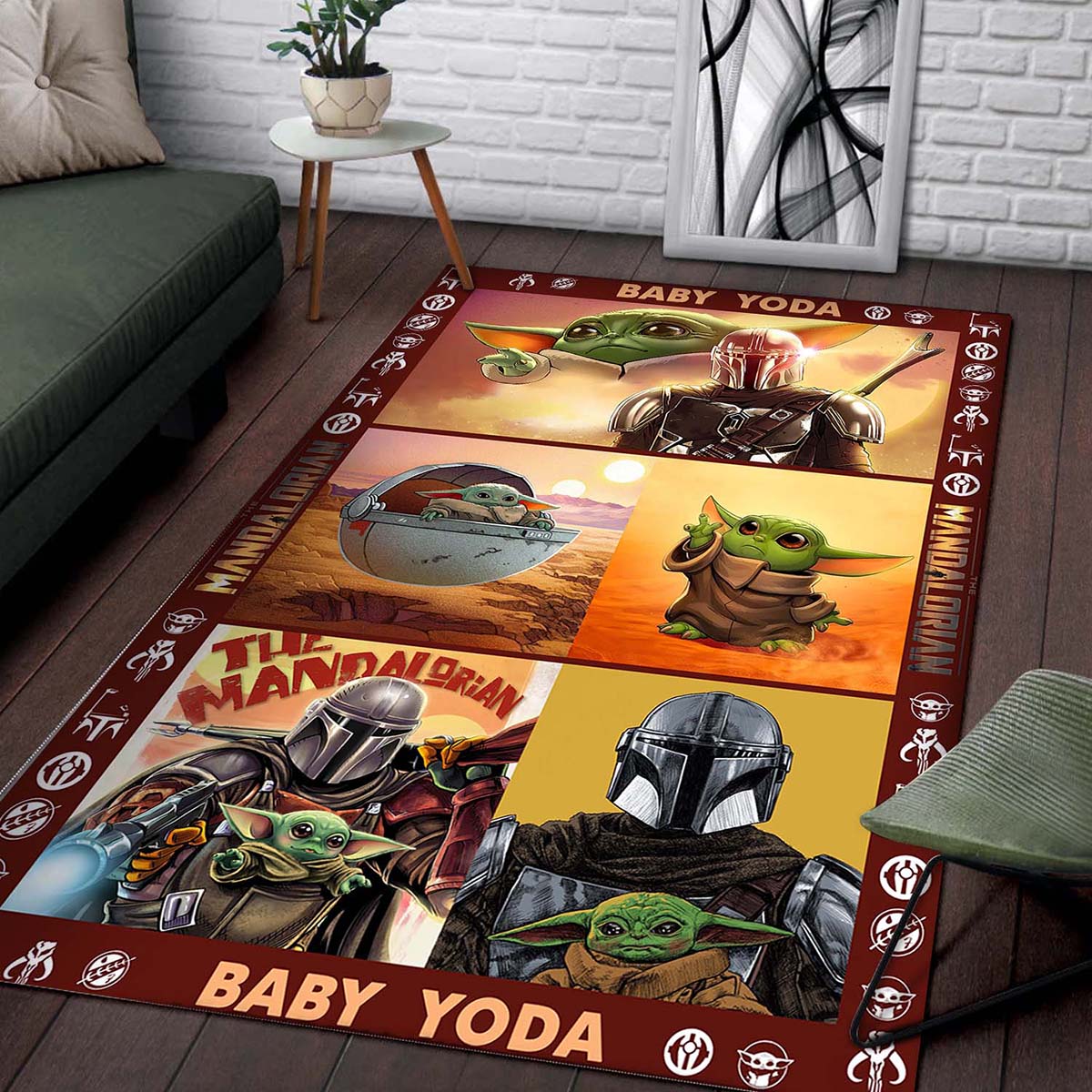Baby Yoda Cute The Mandalorian Teppich – Bild 2