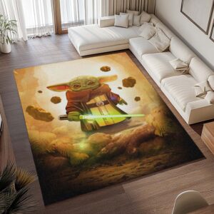 Alternative view of Baby Yoda Star Wars 3 Teppich - TOK