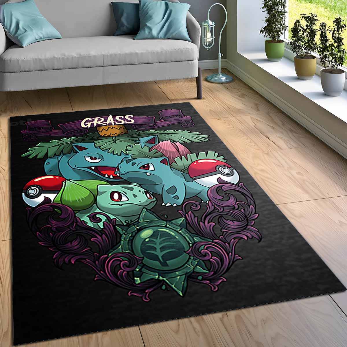 Bisasam Pflanzen-pokmon Teppich – Bild 3