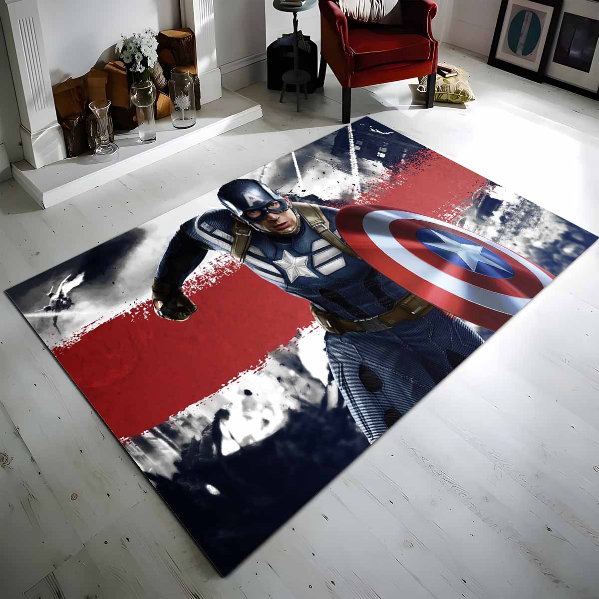 Captain America Marvel 07 Teppich