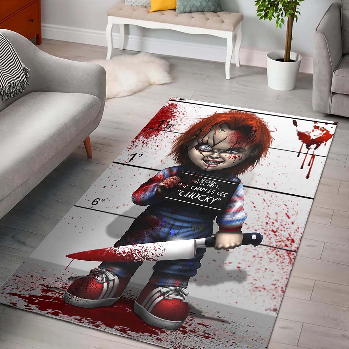 Chucky With The Knife Child's Play 12091 Teppich – Bild 3
