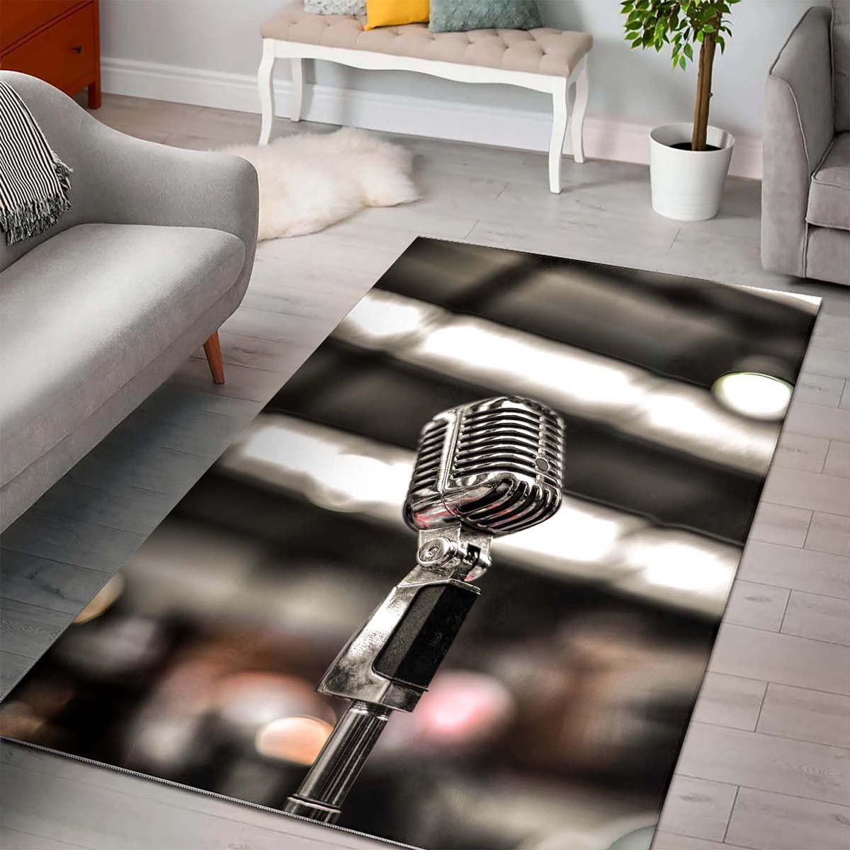 Concert Mike Music Art For Fans Teppich – Bild 3