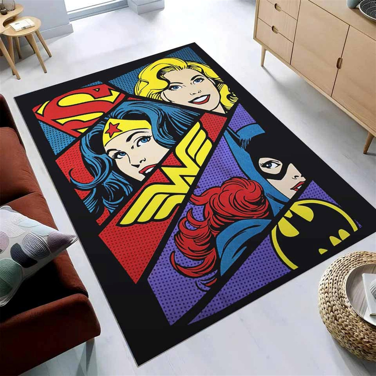 Dc Comic Superman Wonder Woman Teppich