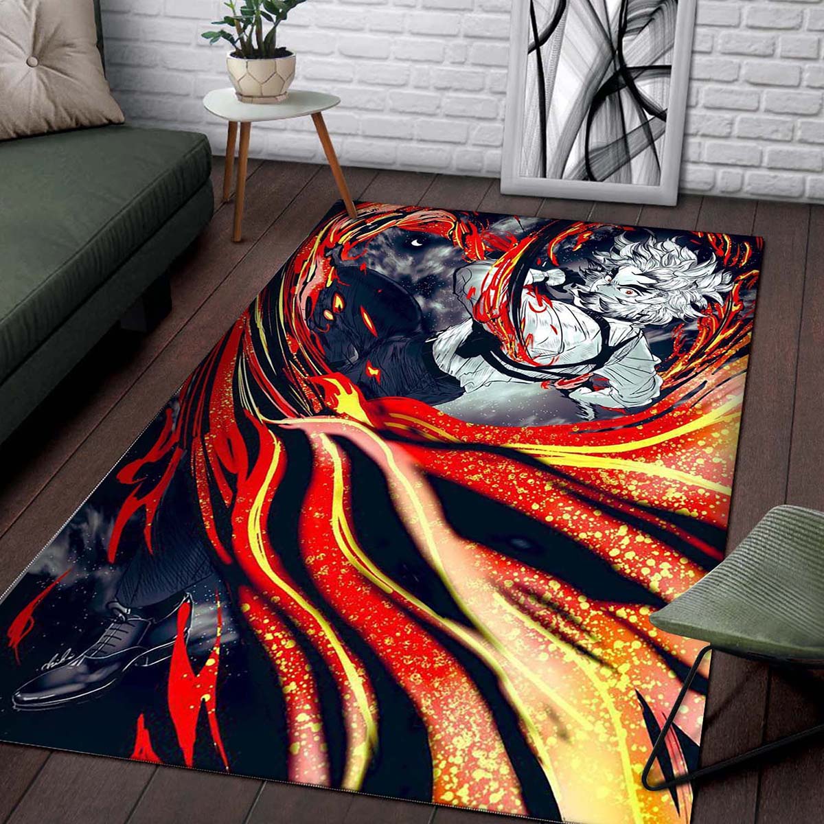Demon Slayer Rengoku Fire Breathing 2 Teppich – Bild 2