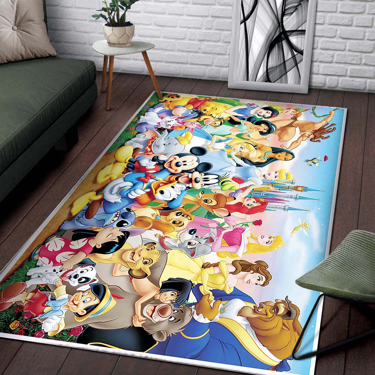 Disney All Characters All Princesses Mickey Mouse Teppich – Bild 2