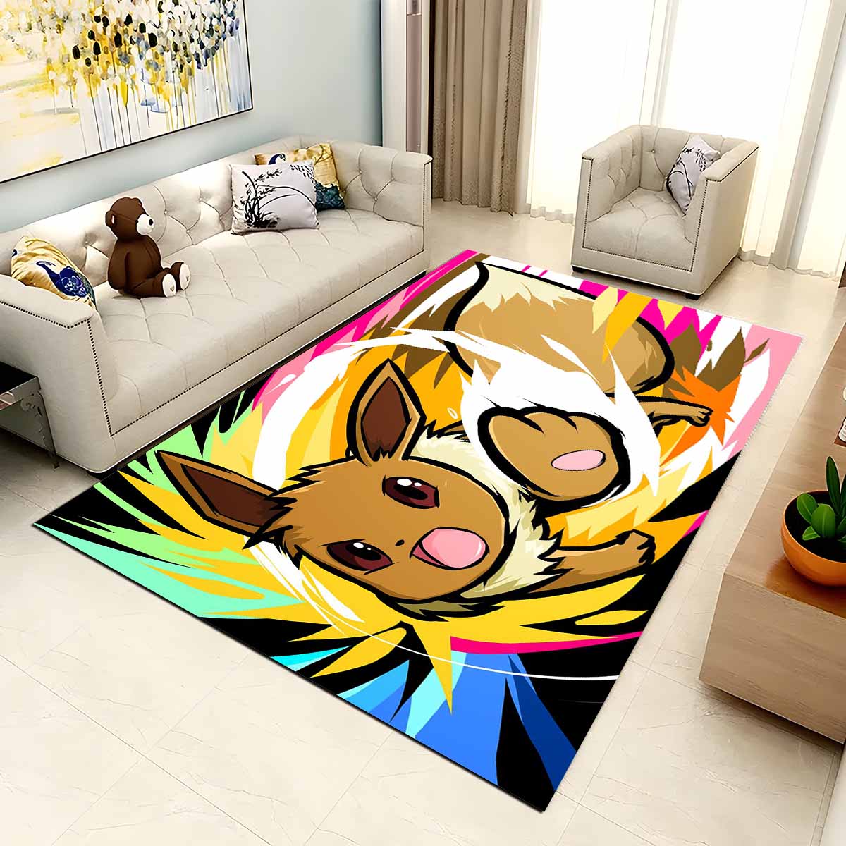 Evoli Entwicklung Pokmon Eevee Evolution Pokemon 11 Teppich – Bild 2