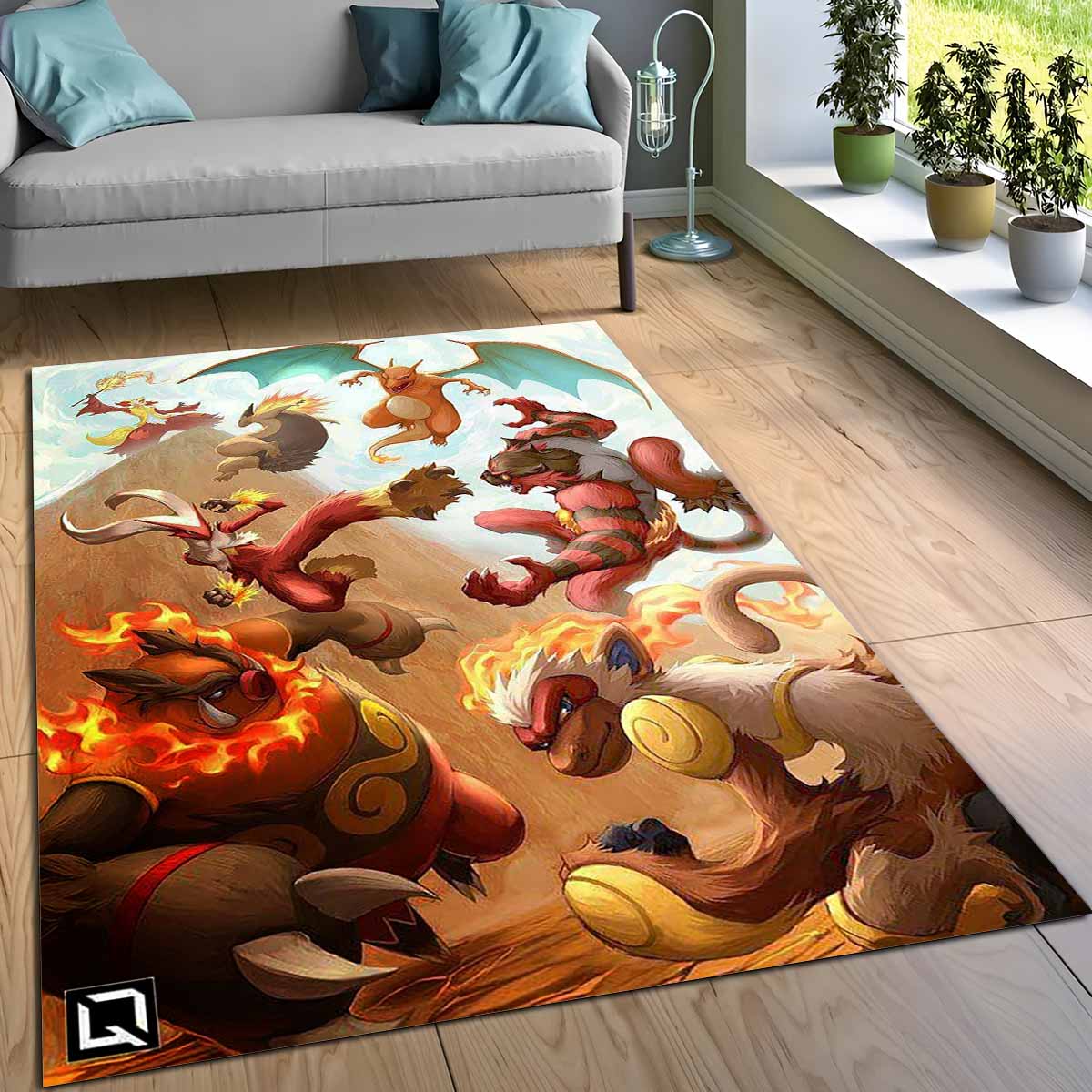 Feuer-typ Pokmon Fire Type Pokemon Teppich – Bild 3