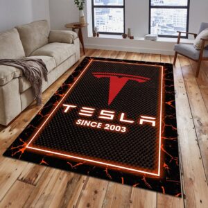 Tesla 06 Teppich - Teppich mit Automotiv-Motiv