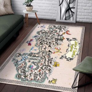 Alternative view of Kanto and johto regions map pokemon Teppich
