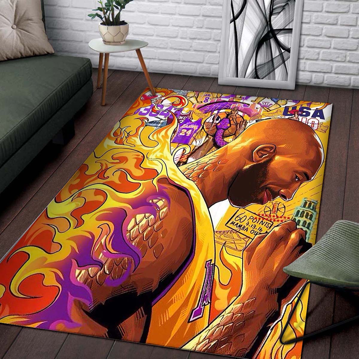 Kobe Bryant Legende Basketball Teppich – Bild 2