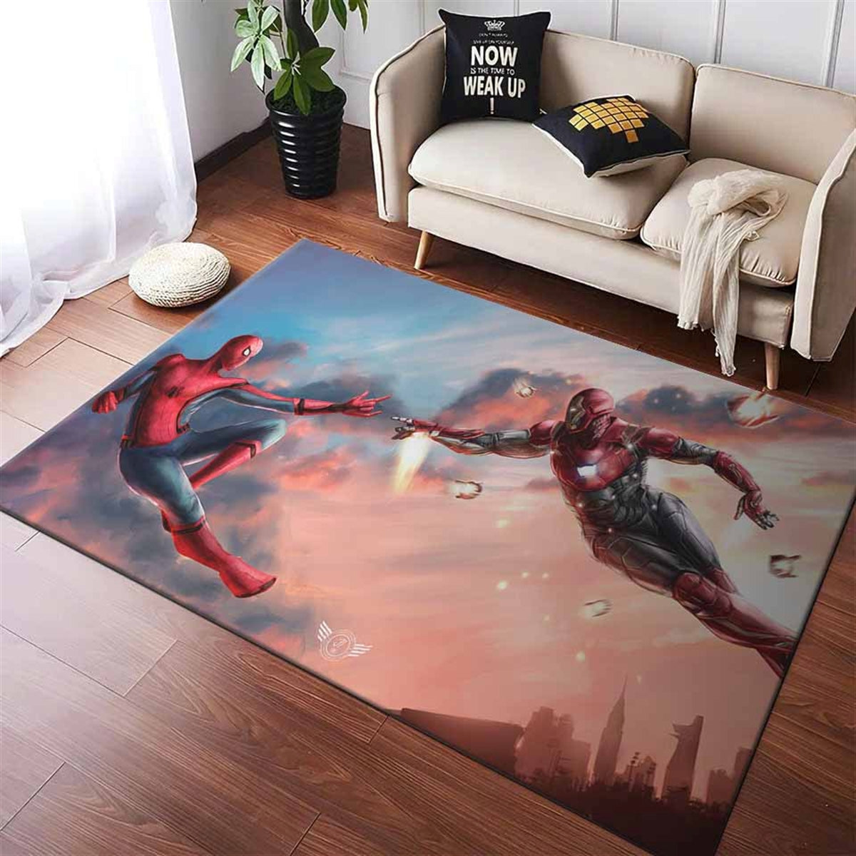 Marvel Spiderman Iron Man Teppich