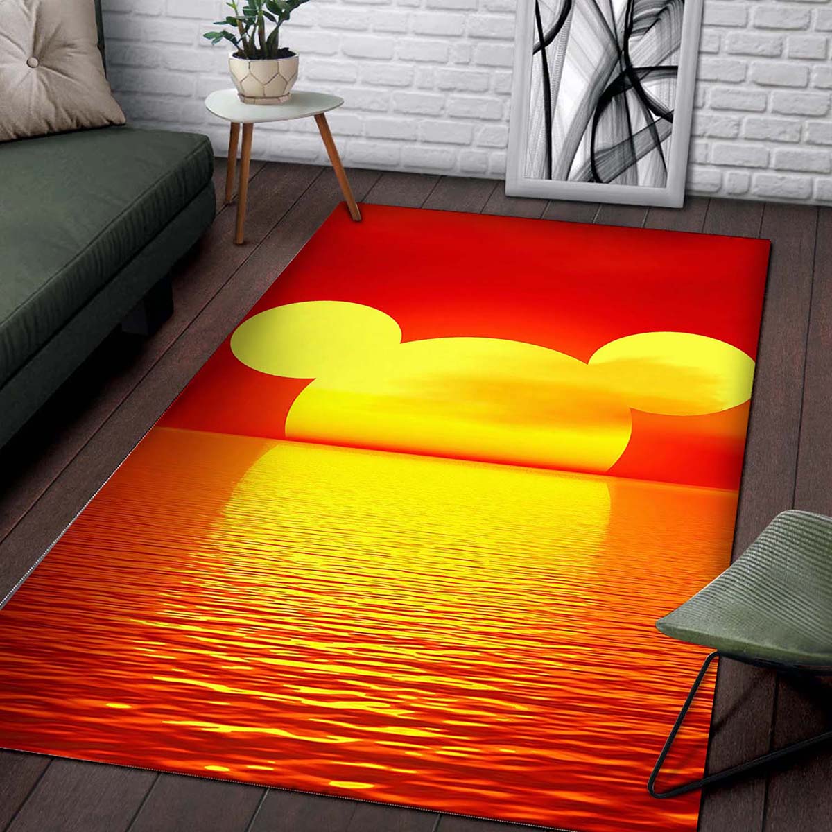 Mickey Mouse As The Sun Teppich – Bild 2