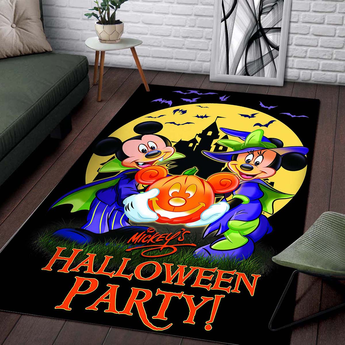 Mickey Mouse Disney Halloween Party Teppich – Bild 2