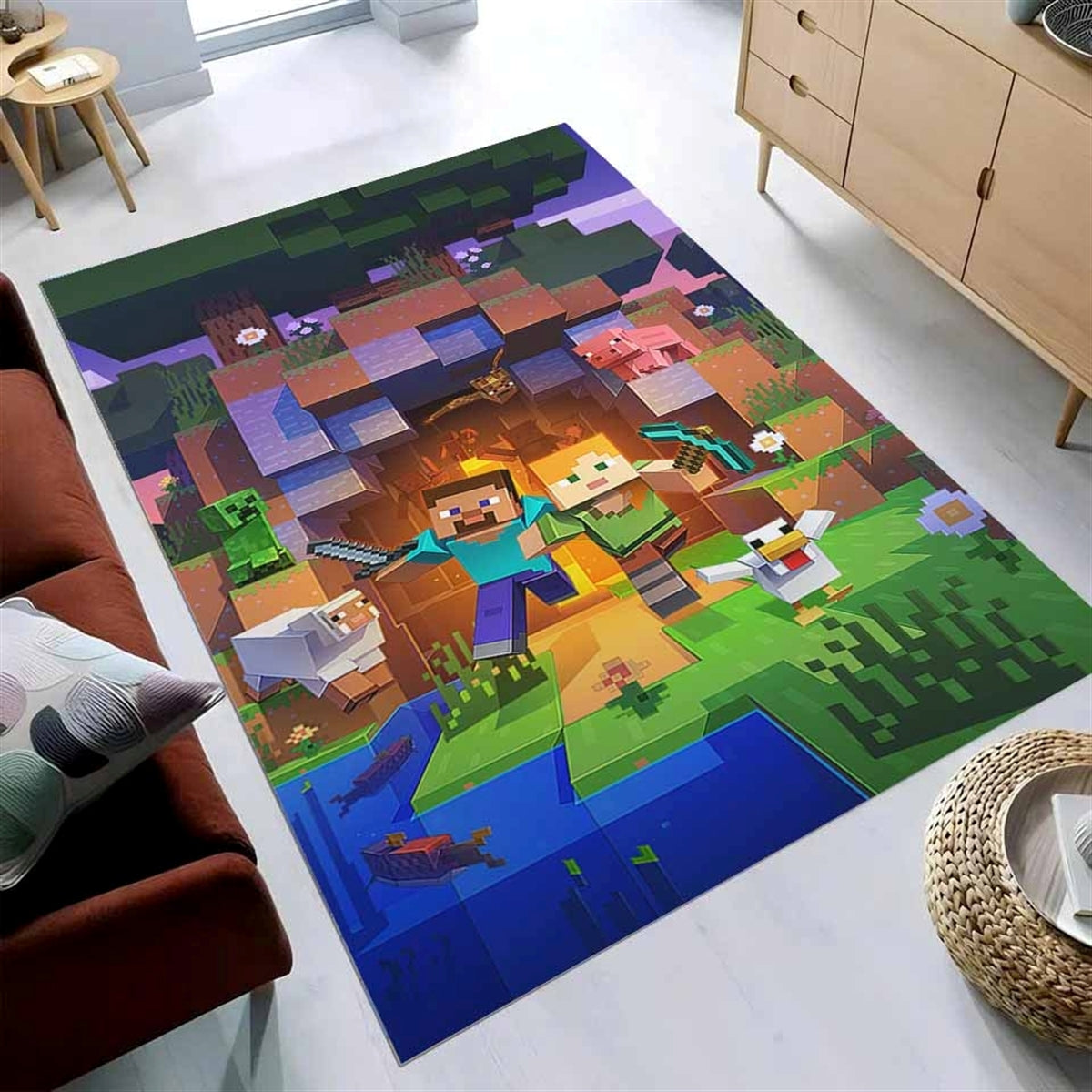 Minecraft Alle Charaktere 04 Teppich