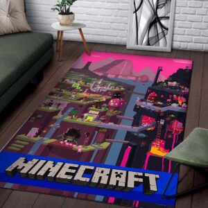 Alternative view of Minecraft Area Rug Video Game 257541 Teppich