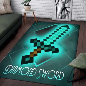 Alternative view of Minecraft Diamond Teppich