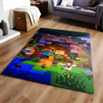 Minecraft Steve Alex Und Alle Freunde Teppich