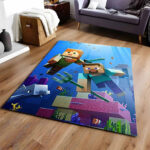Minecraft Steve Und Alex Unter Wasser Biom Kampf Wchter Teppich