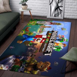 Alternative view of Minecraft Video Game 2484 Teppich