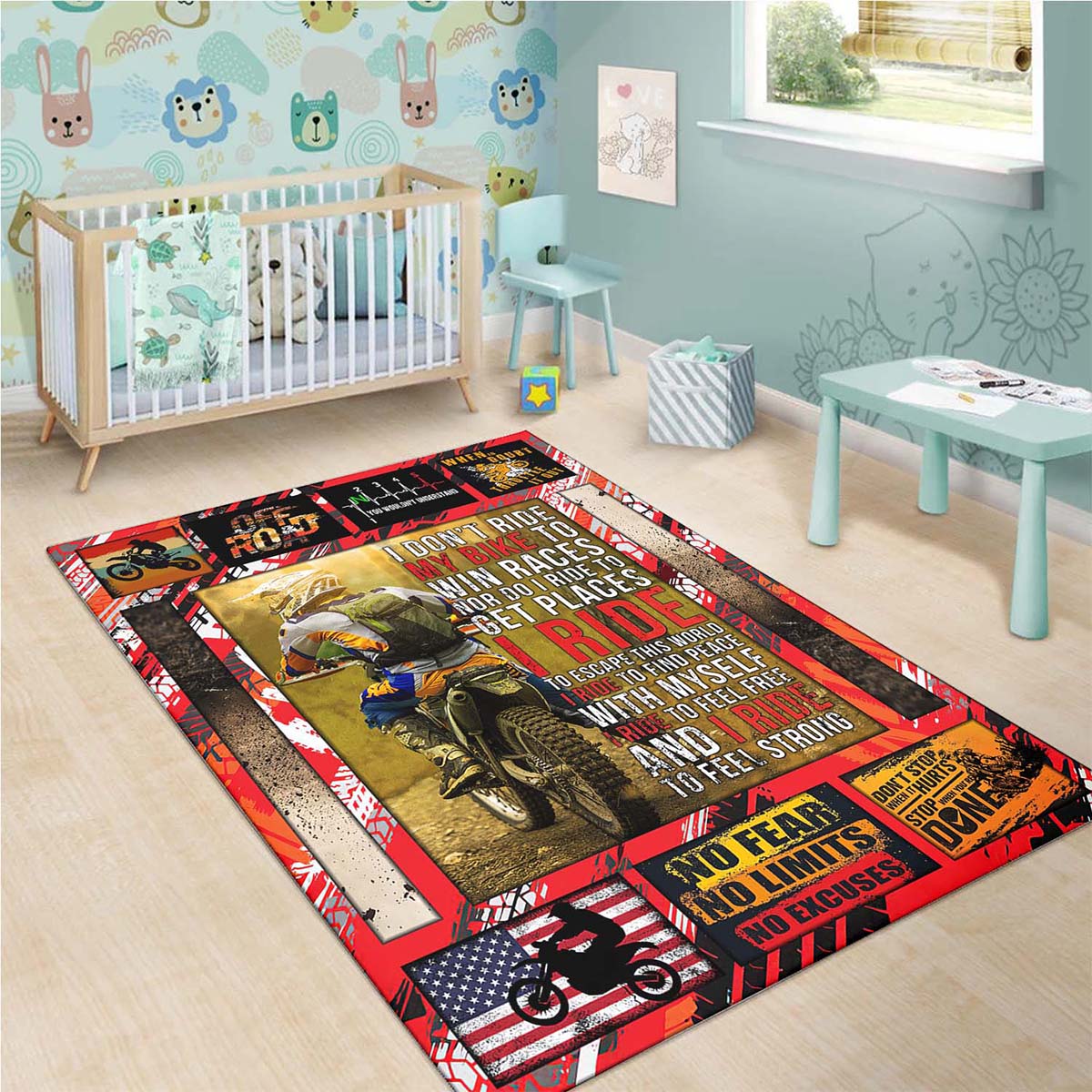 Motocross Living Room Teppich – Bild 3