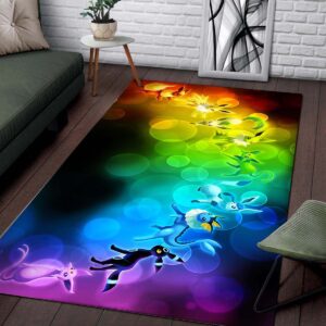Alternative view of Pokemon Eeveelutions Rainbow Teppich
