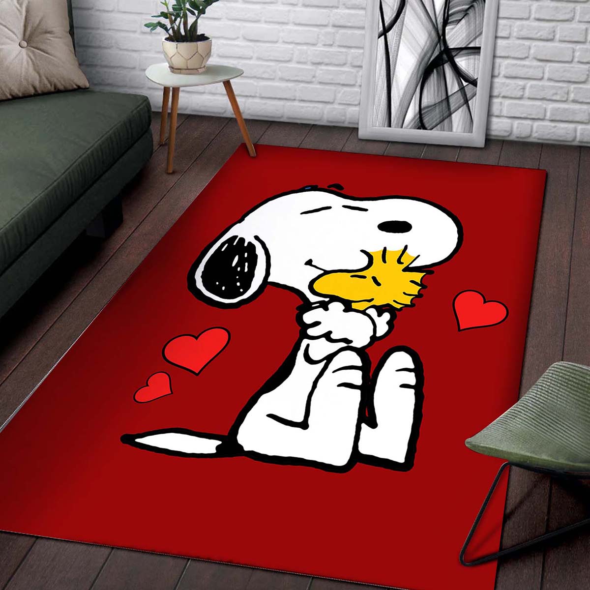 Snoopy Kuschel Woodstock Rot 01 Teppich – Bild 2