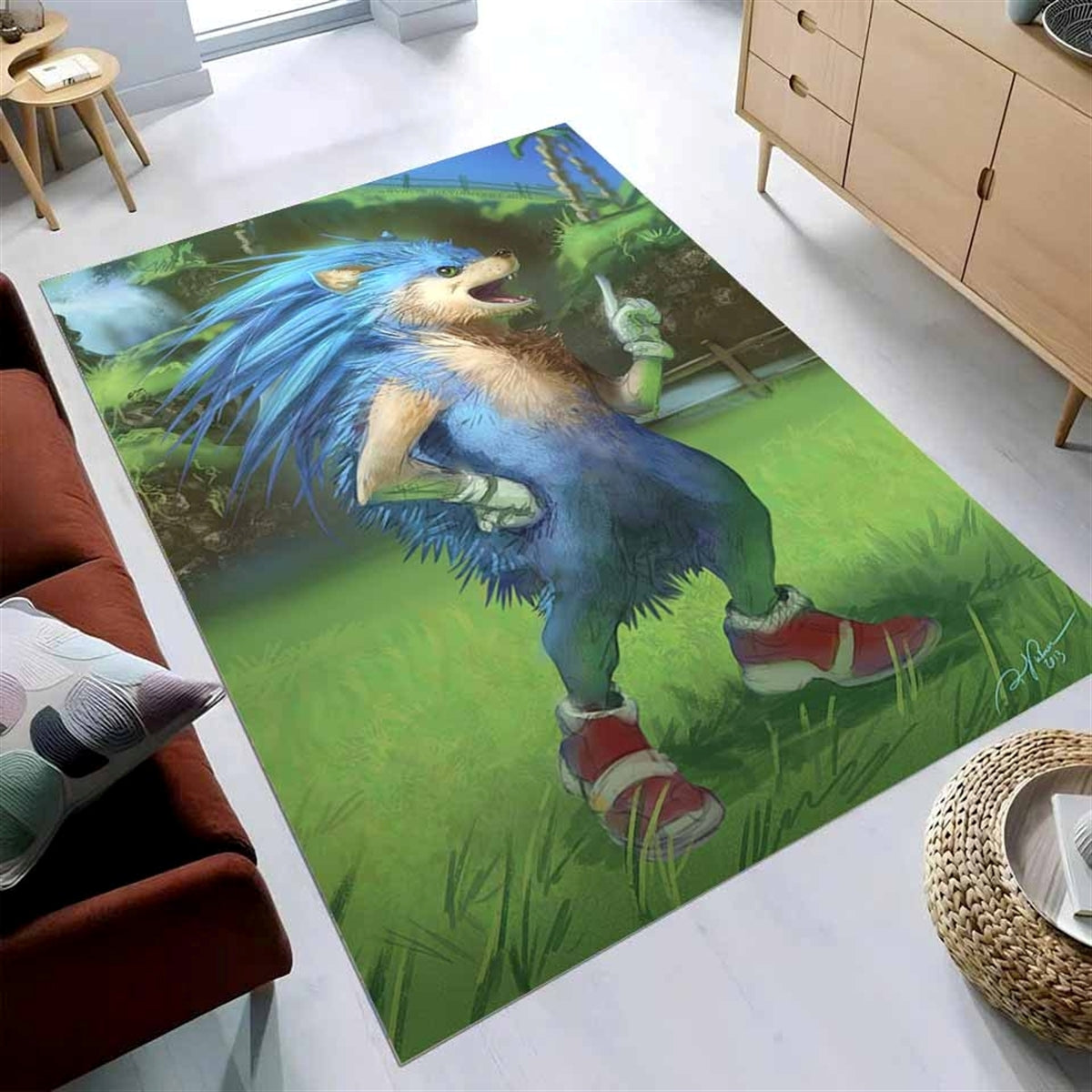 Sonic The Realhog Teppich