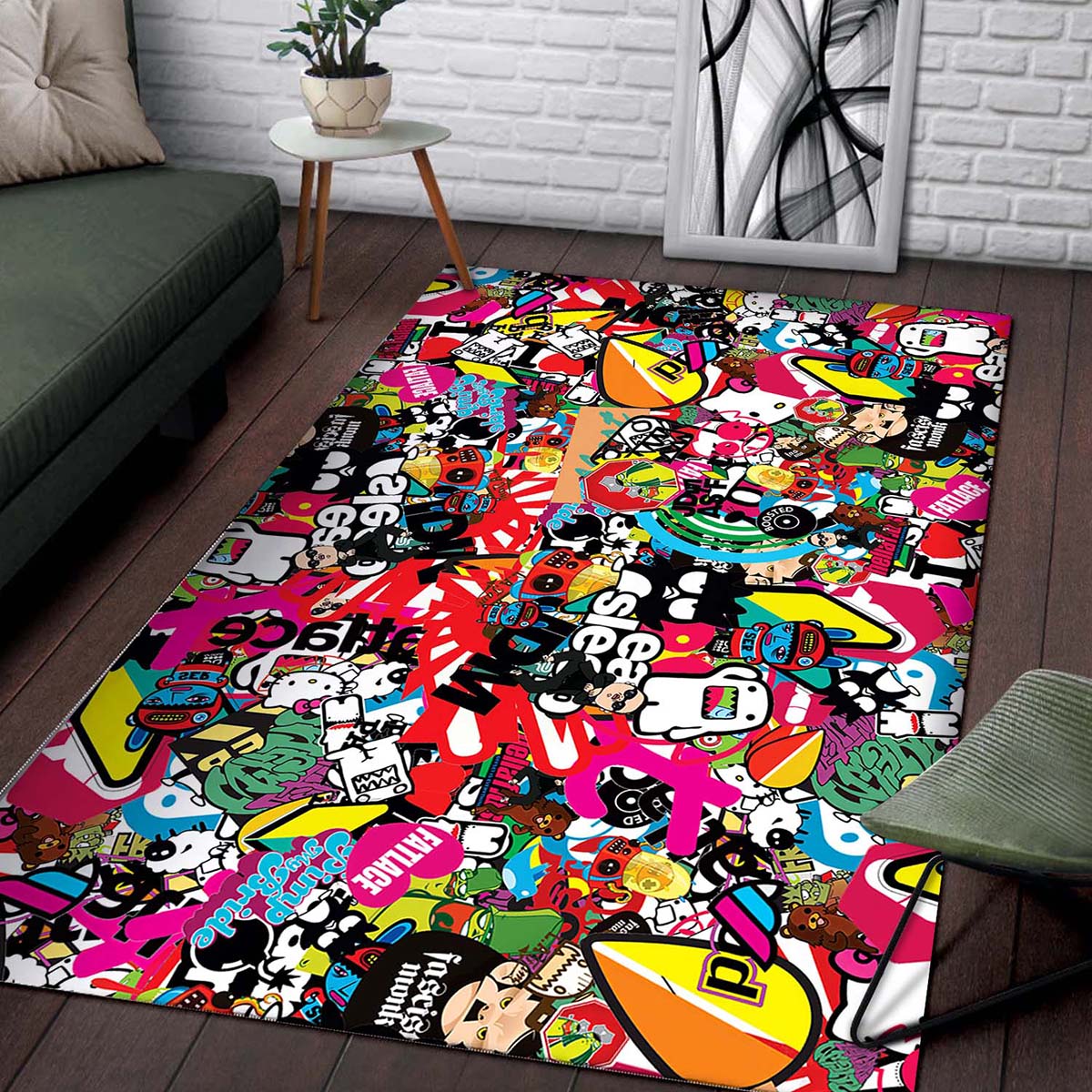Sticker Bomb Teppich – Bild 2