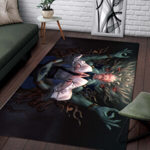 Alternative view of Sukuna 5K Jujutsu Kaisen Teppich