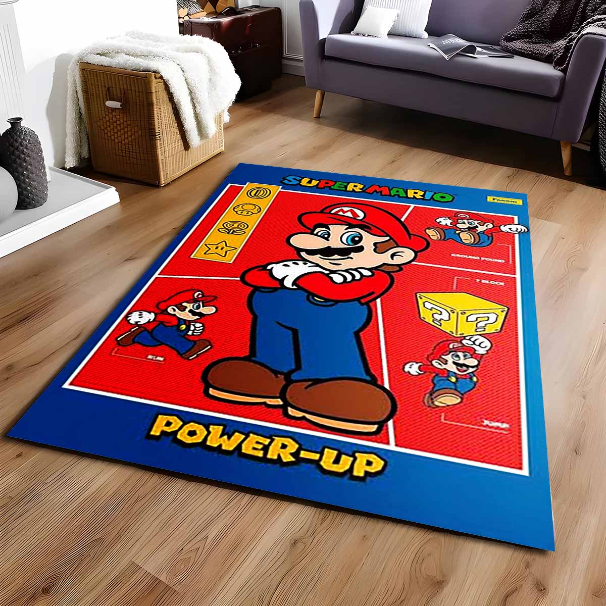 Super Mario Charaktere 48 Teppich