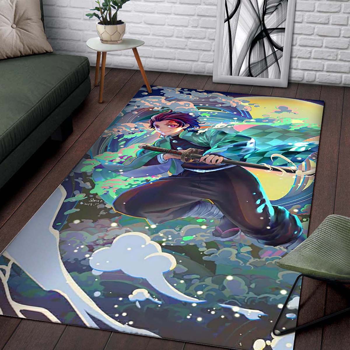 Tanjiro Water Breathing Dragon 3 Teppich – Bild 2