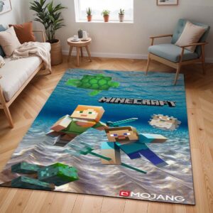 Unterwasser Minecraft Charaktere Teppich - TOK
