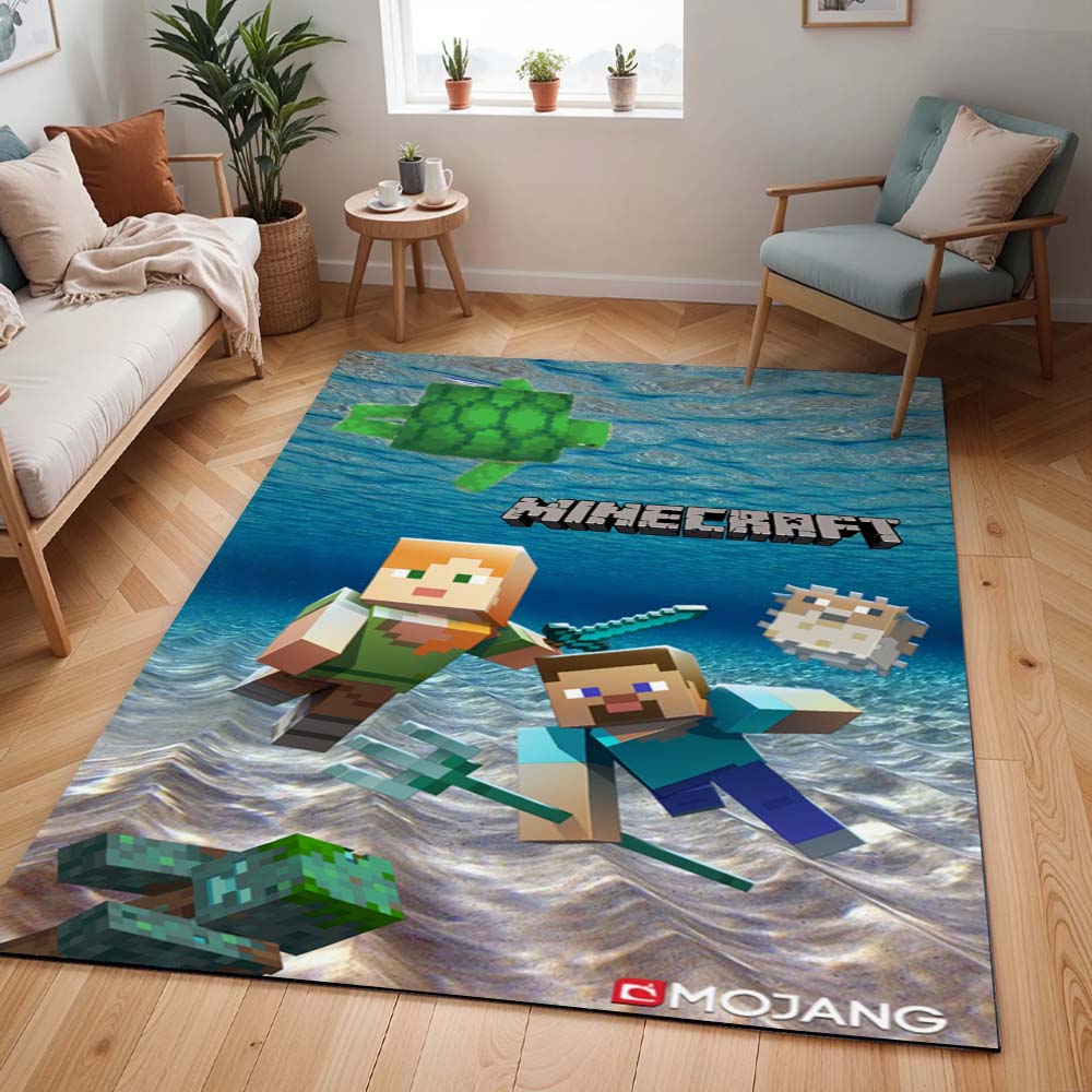Unterwasser Minecraft Charaktere Teppich - TOK