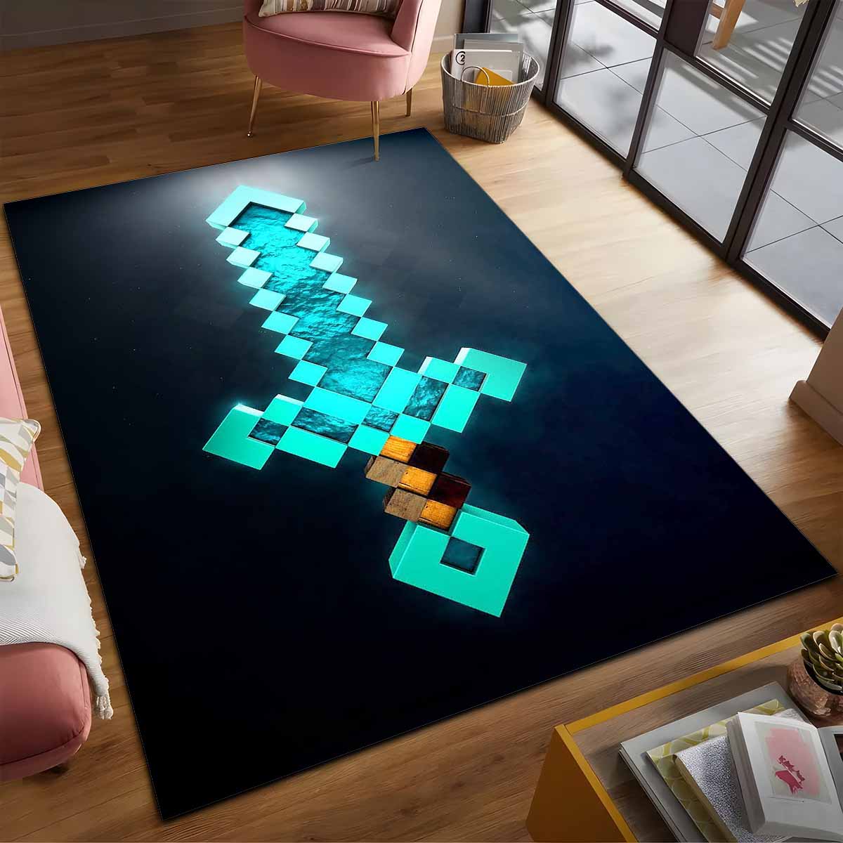 Verzaubertes Diamantschwert Minecraft Teppich – Bild 2