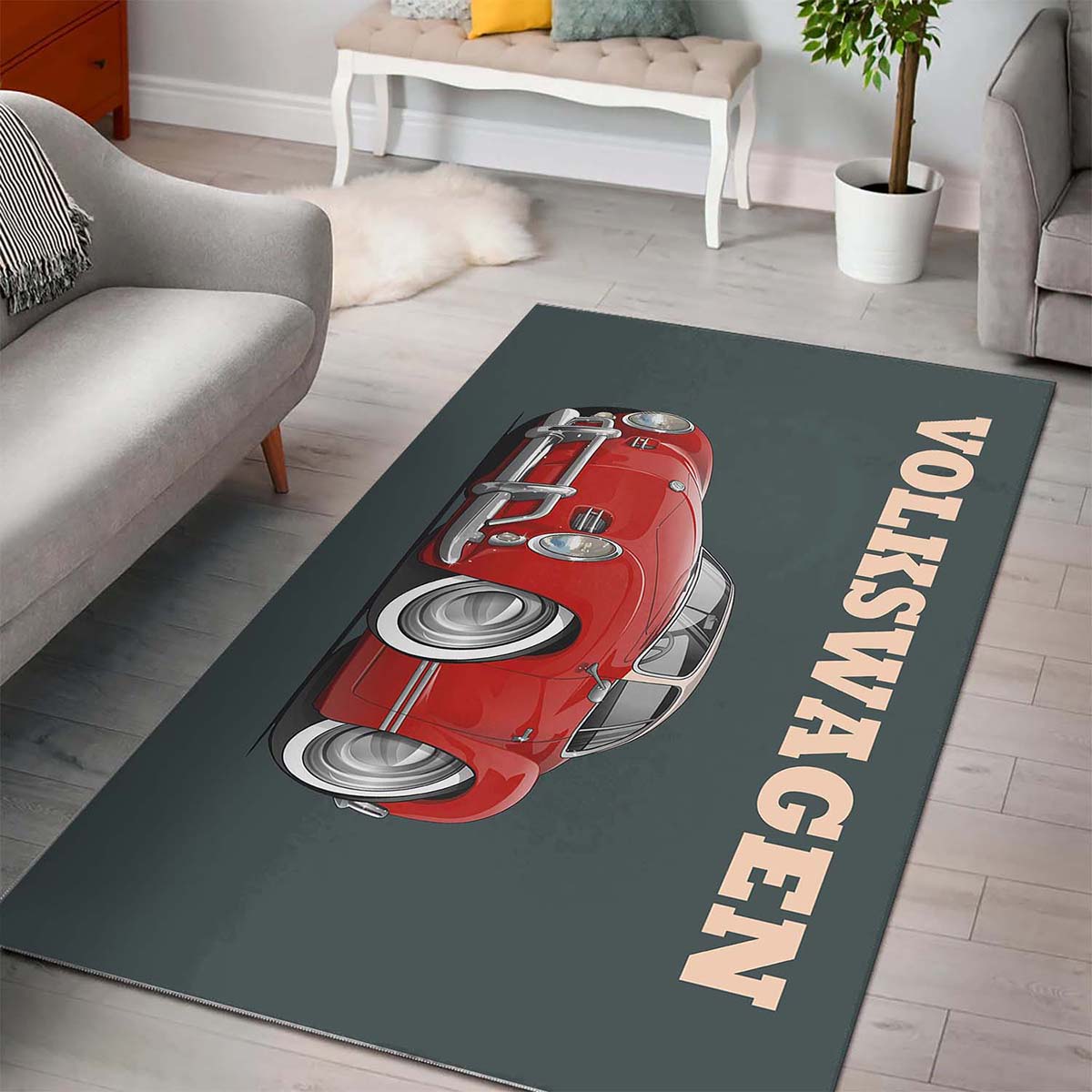 Volkswagen Car Art Teppich – Bild 3